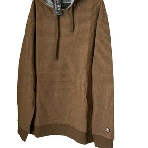 Jachs Brown striped Hooded Sweatshirt Sz XL